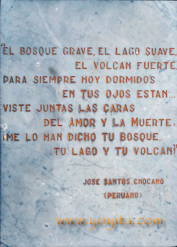 placa Jose Santos Chocano a Ruben Dario